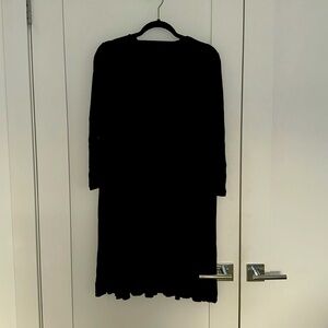 COS 100% viscose light knit long sleeve black tent style dress. Size Small.
